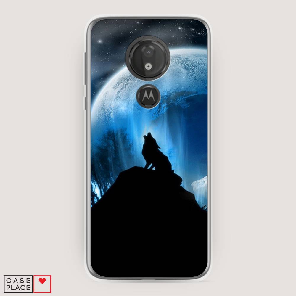 

Чехол на Motorola Moto G7 Power "Волк 2", Синий;черный;белый, 241350-1