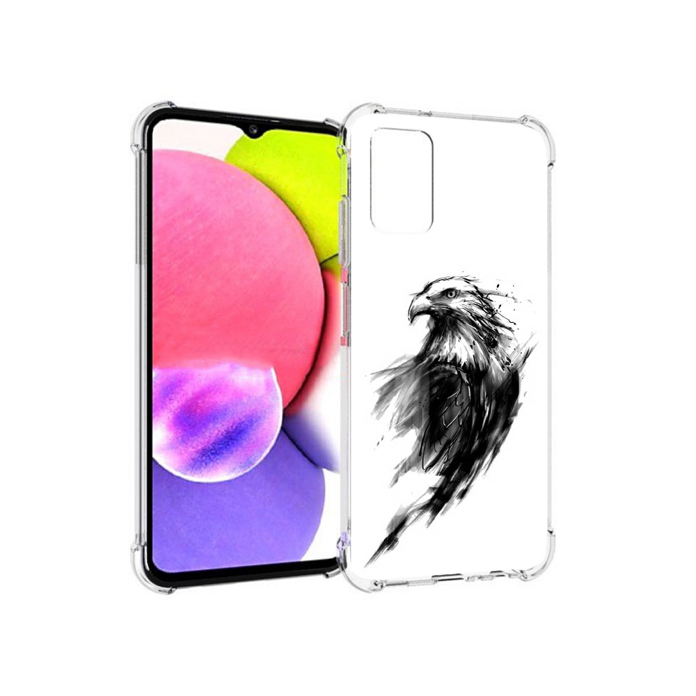 

Чехол MyPads Tocco для Samsung Galaxy A03s чб птица (PT162170.549.670), Прозрачный, Tocco