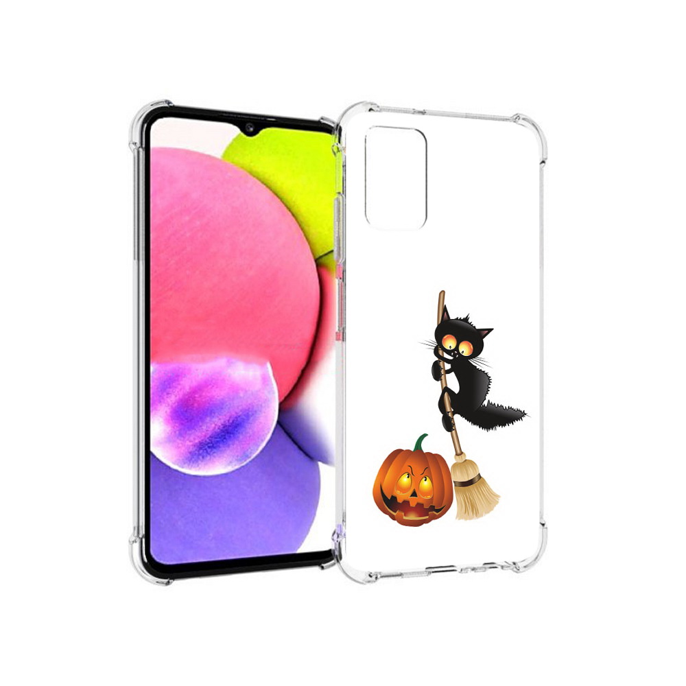 Чехол MyPads Tocco для Samsung Galaxy A03s хэлуинский котик (PT162170.549.667)