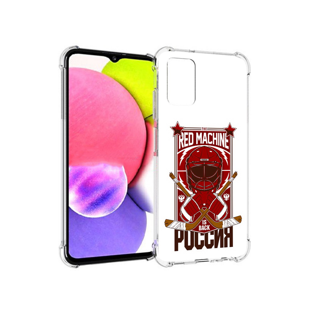 Чехол MyPads Tocco для Samsung Galaxy A03s хоккей россия (PT162170.549.666)