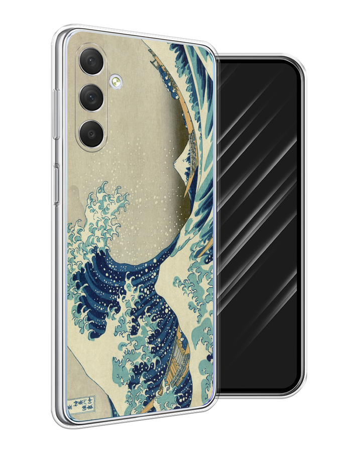 

Чехол Awog на Samsung Galaxy M54 "Большая волна в Канагаве", Серый;синий;голубой, 2108250-9