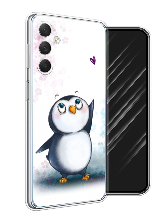 

Чехол Awog на Samsung Galaxy M54 "Пингвин и сердечко", Белый, 2108250-1