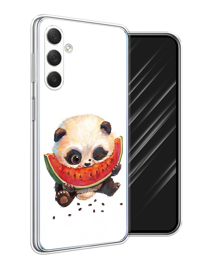 

Чехол Awog на Samsung Galaxy M54 "Малыш панды с арбузом", Белый;красный, 2108250-1