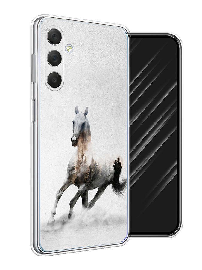 

Чехол Awog на Samsung Galaxy M54 "Лошадь лес", Серый;черный, 2108250-2