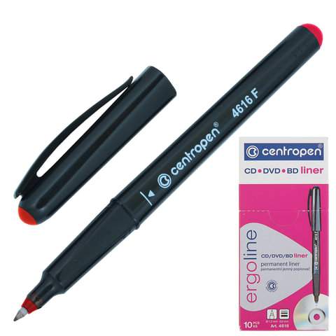 

Маркер для дисков CD и DVD CENTROPEN 151133, 10 шт., Красный