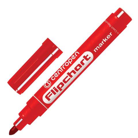

Маркер для флипчарта CENTROPEN арт. 151124, 10 шт., Красный
