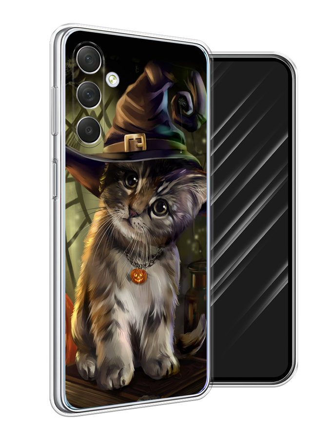 

Чехол Awog на Samsung Galaxy M54 "Кот на Хэллоуин", Зеленый;серый, 2108250-2