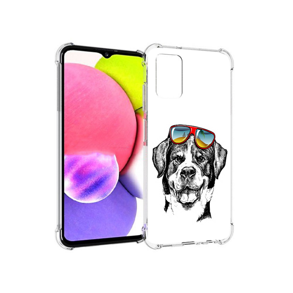 

Чехол MyPads Tocco для Samsung Galaxy A03s счастливая собака (PT162170.549.631), Прозрачный, Tocco