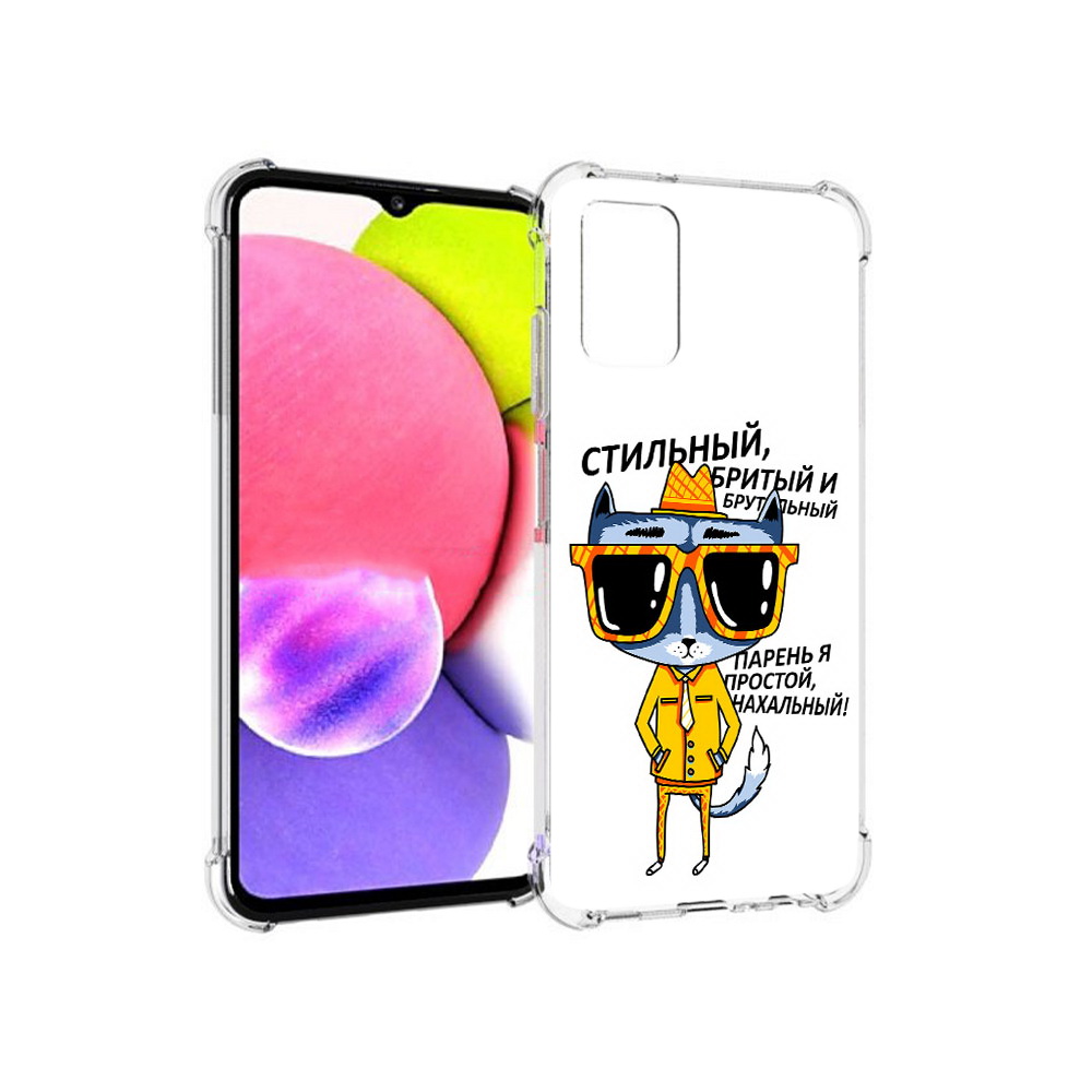 

Чехол MyPads Tocco для Samsung Galaxy A03s стильный кот (PT162170.549.625), Прозрачный, Tocco