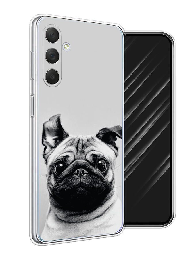 

Чехол Awog на Samsung Galaxy M54 "Ушастый мопс", Серый, 2108250-1