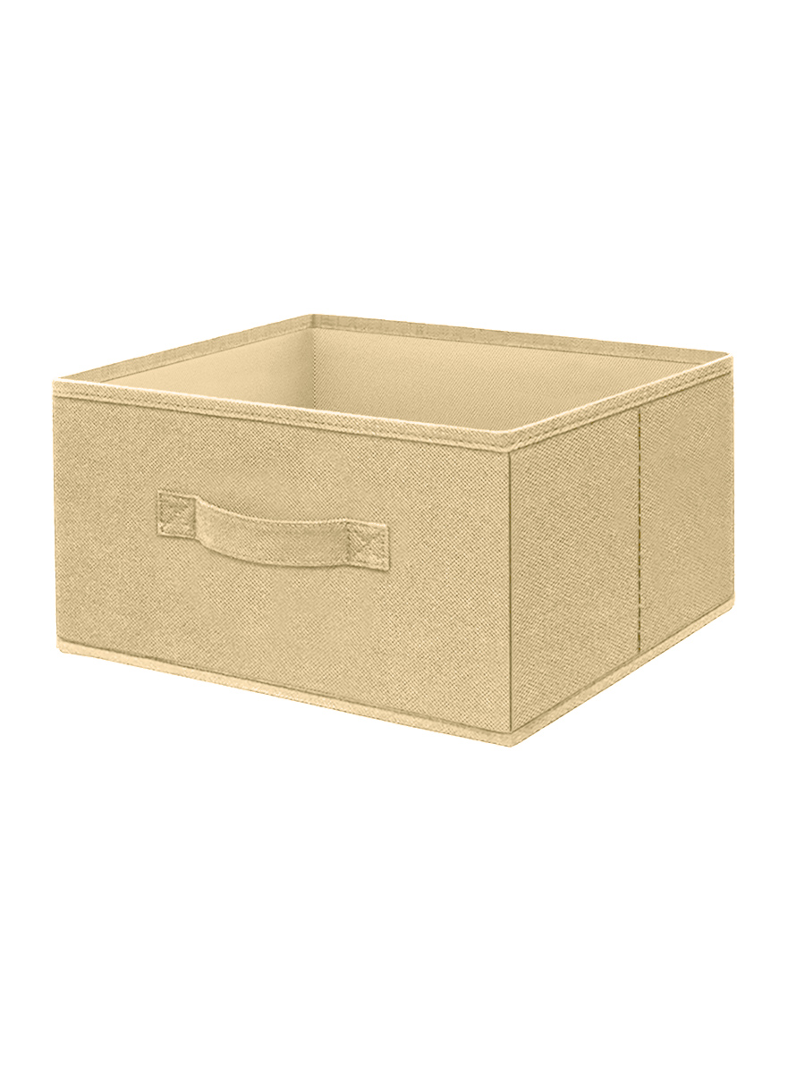 

Коробка для хранения вещей раскладная ЭГО 28х28х14 органайзер бежевый, арт.М-186-6, М-186