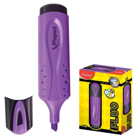 

Текстовыделитель MAPED "Fluo Pep's Classic" арт. 150775, 12 шт., Фиолетовый