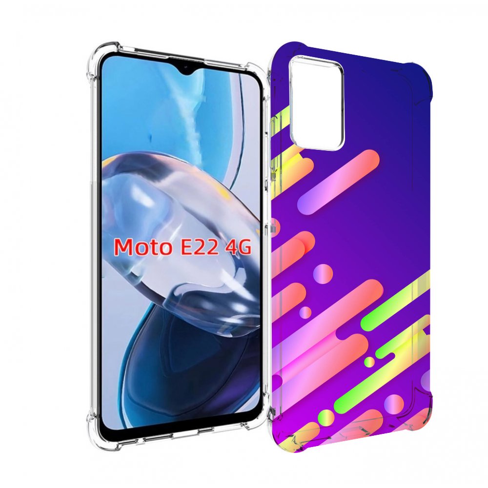 

Чехол MyPads неоновый-фон для Motorola Moto E22 4G / E22i 4G, Прозрачный, Tocco
