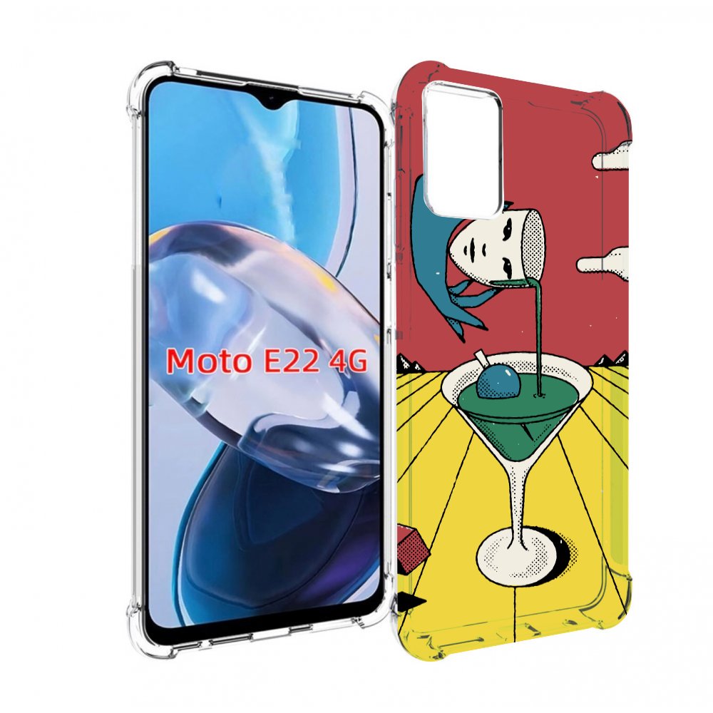 

Чехол MyPads необычный напиток для Motorola Moto E22 4G / E22i 4G, Прозрачный, Tocco