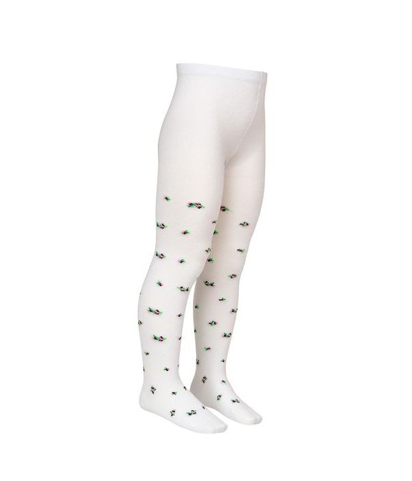 Колготки детские OMSA kids 12P43-2 розочки белый, 116-122