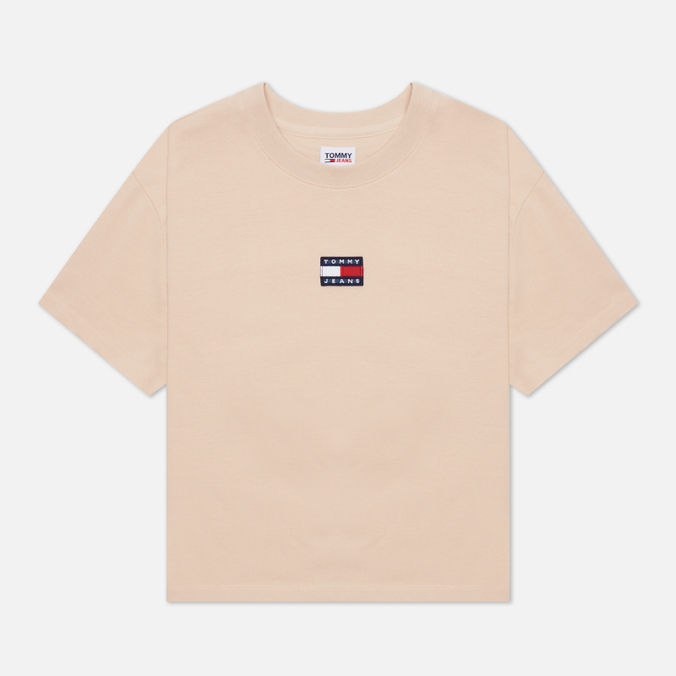 

Футболка женская Tommy Jeans DW0DW10404 бежевая M, DW0DW10404