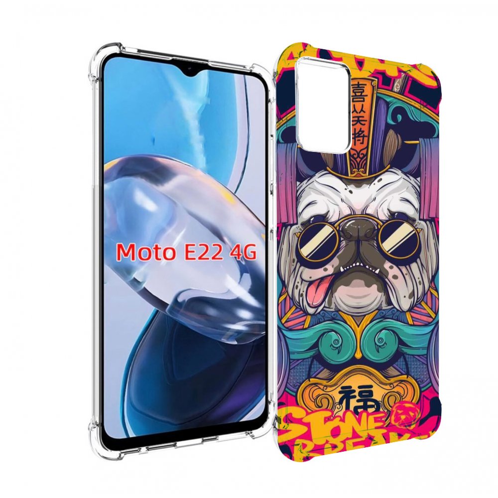 

Чехол MyPads мопс агро яркая для Motorola Moto E22 4G / E22i 4G, Прозрачный, Tocco