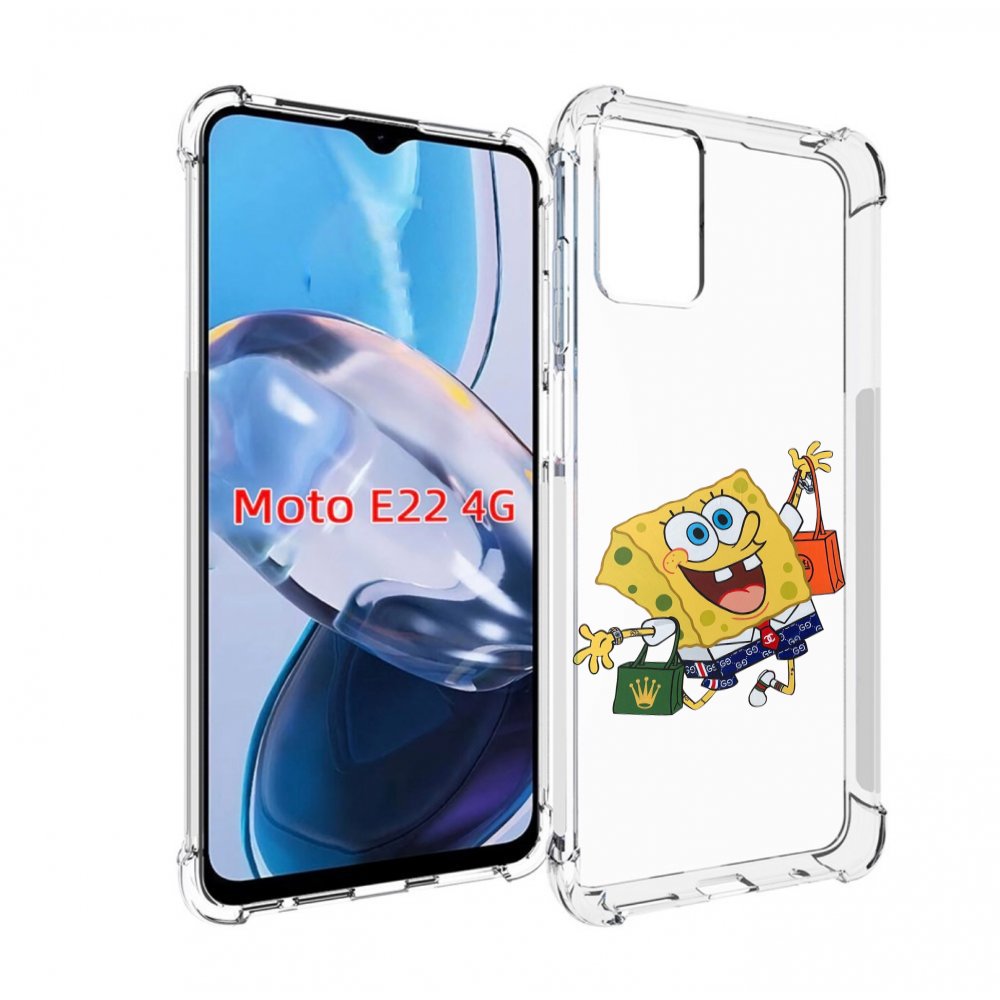 

Чехол MyPads модный-спанч-боб для Motorola Moto E22 4G / E22i 4G, Прозрачный, Tocco