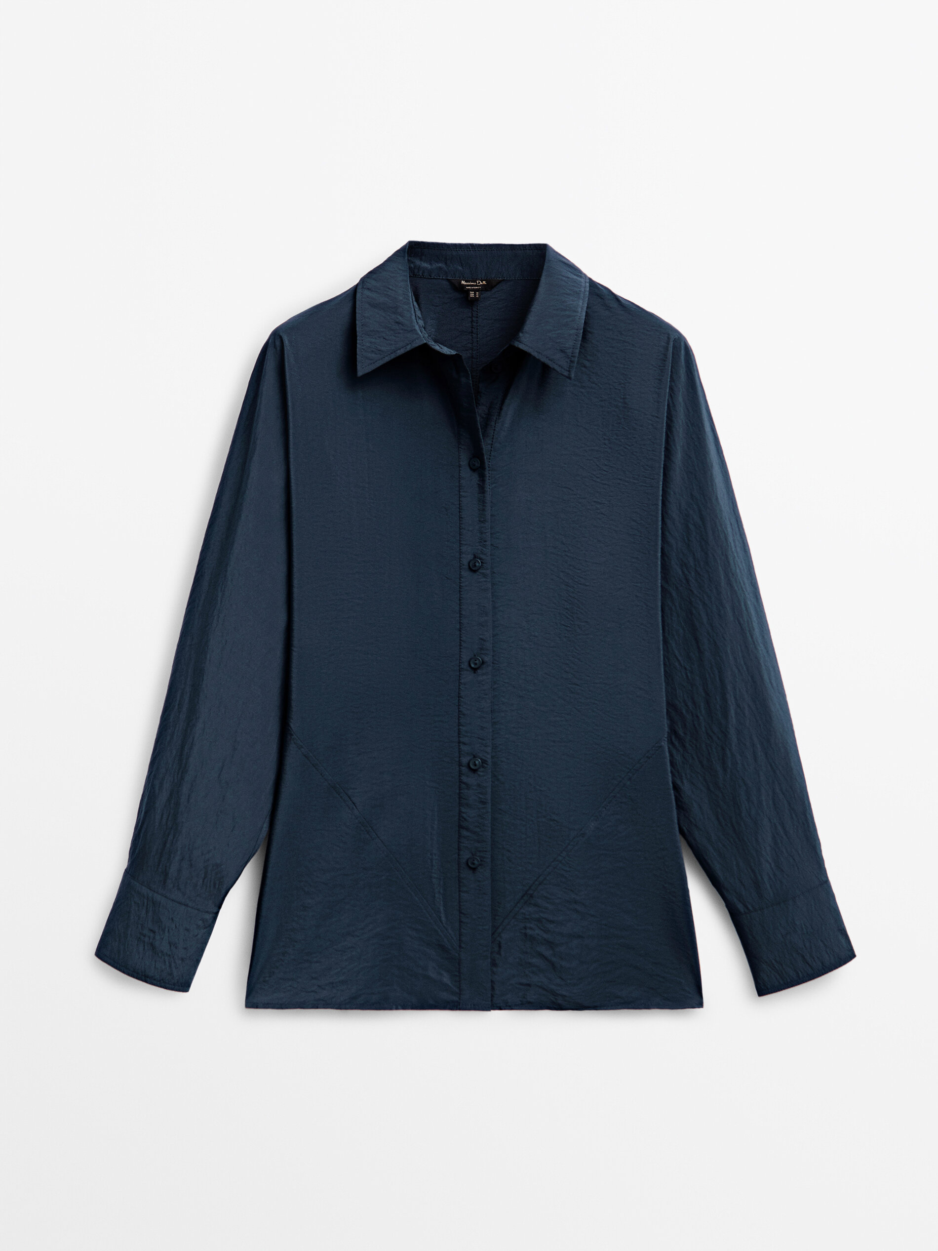 

Блуза женская Massimo Dutti 05104503462 синяя M, 05104503462