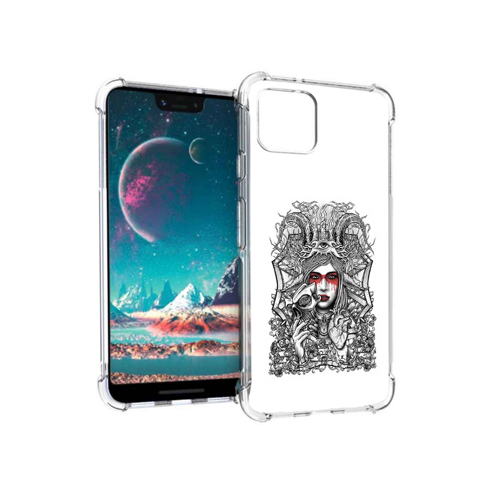 

Чехол MyPads Tocco для Google Pixel 4 грусная девушка (PT139521.618.302), Прозрачный, Tocco