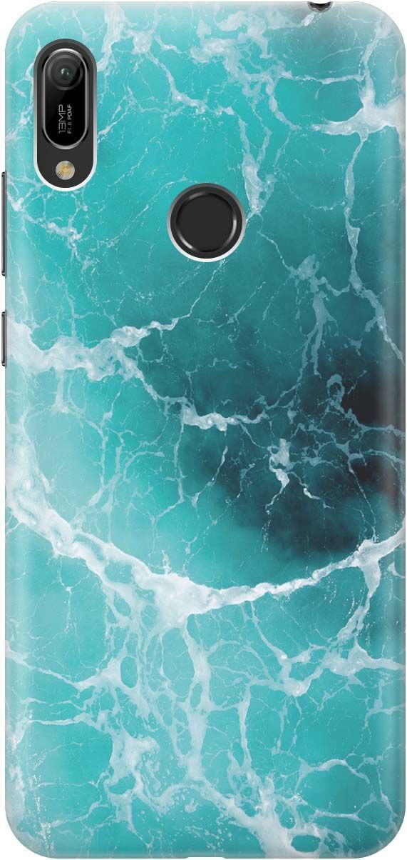 

Чехол на Honor 8A/8A Pro/Huawei Y6 (2019)/Y6 Prime (2019) "Лазурный океан", Белый;зеленый, 180