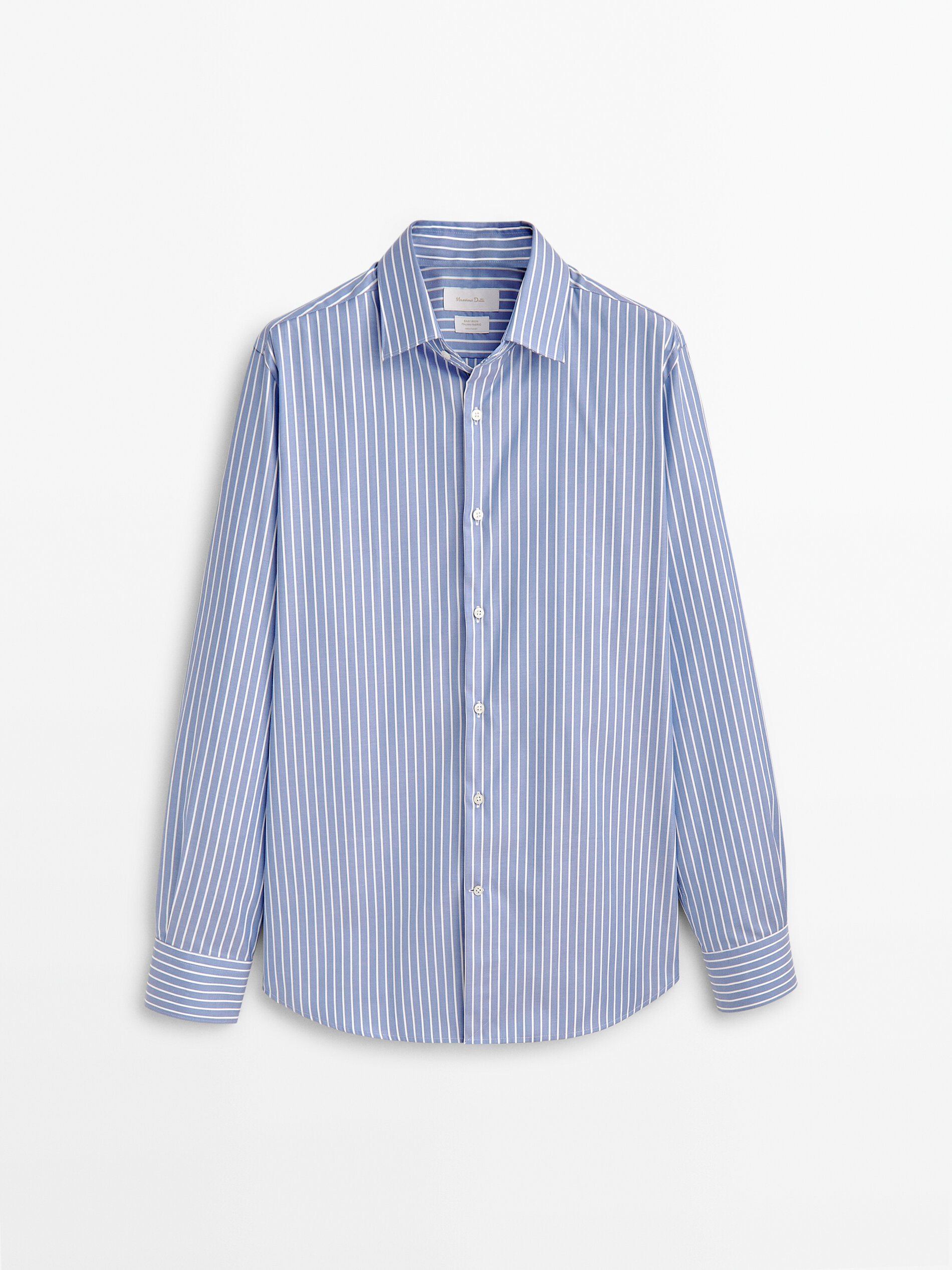

Рубашка мужская Massimo Dutti 00136360400 синяя 39, 00136360400