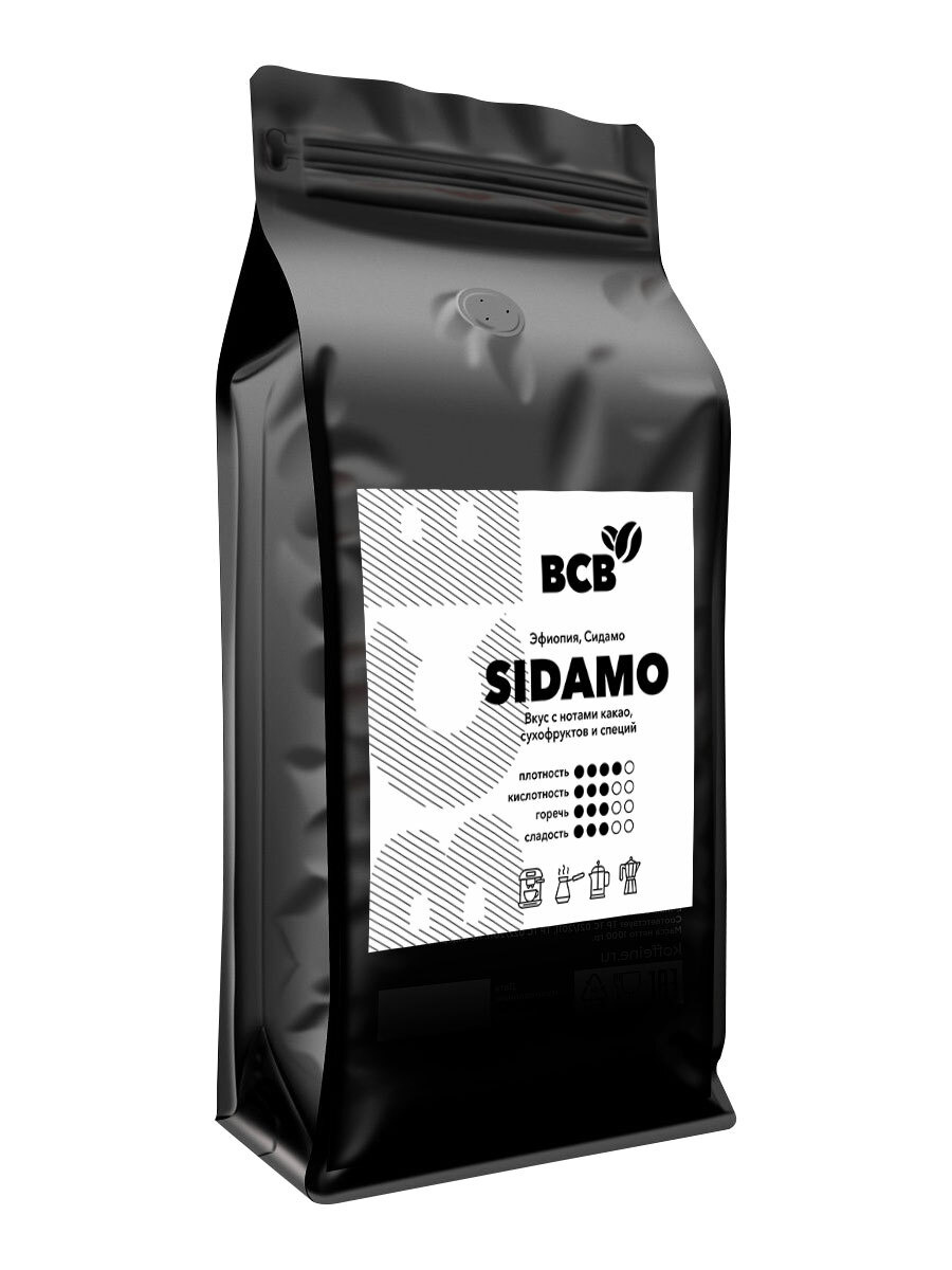 Кофе Nagornaya Ethiopia Sidamo Arabica в зернах 1 кг