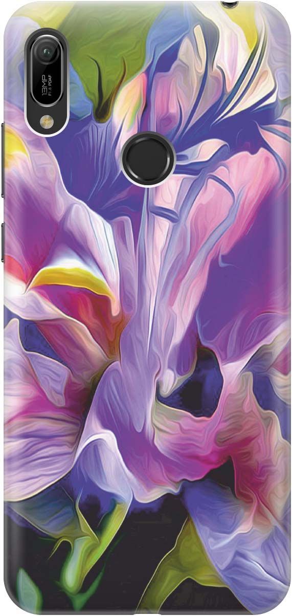 

Чехол на Honor 8A/8A Pro/Huawei Y6 (2019)/Y6 Prime (2019) "Цветочная абстракция", Зеленый;синий, 180