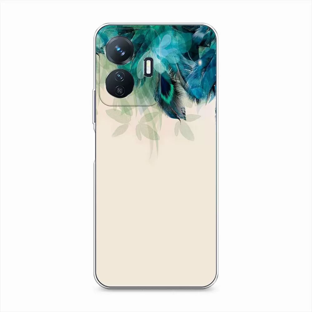 

Чехол Awog на Vivo Y77e "Перья голубого цвета", Разноцветный, 267350-2