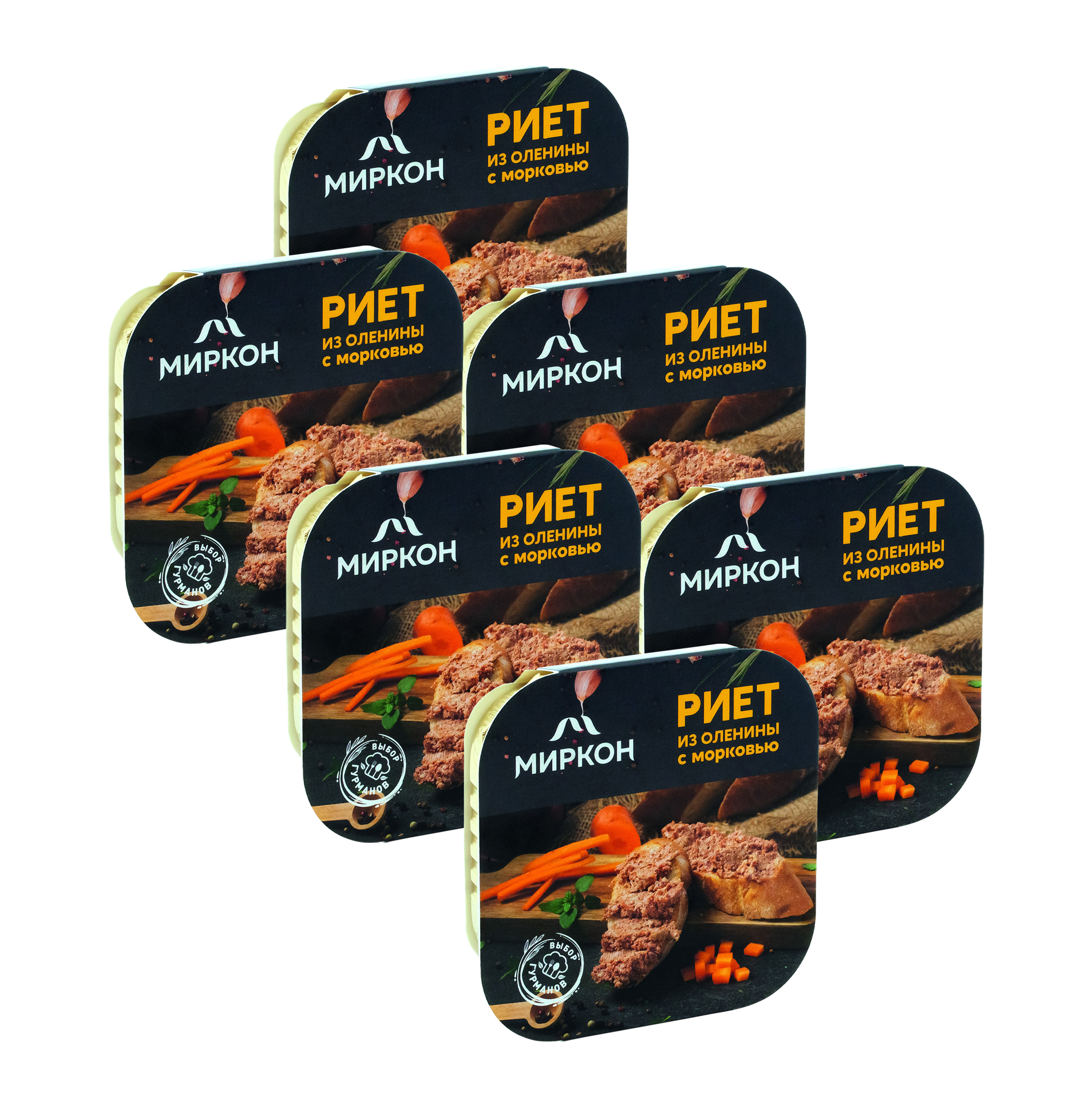 Риет МИРКОН из оленины с морковью, 6 шт по 100 г