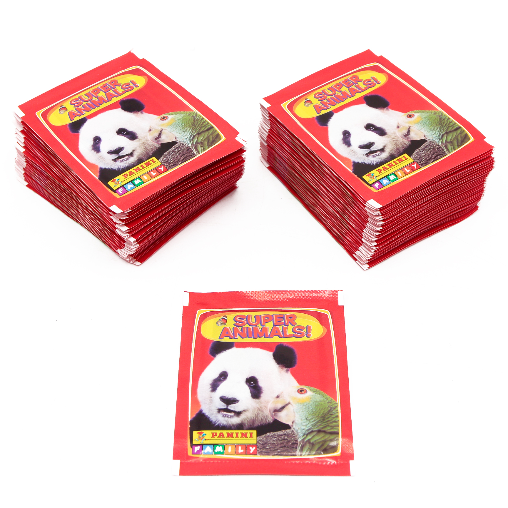 

100 пакетиков наклеек Panini Super Animals (500 наклеек), 500 наклеек