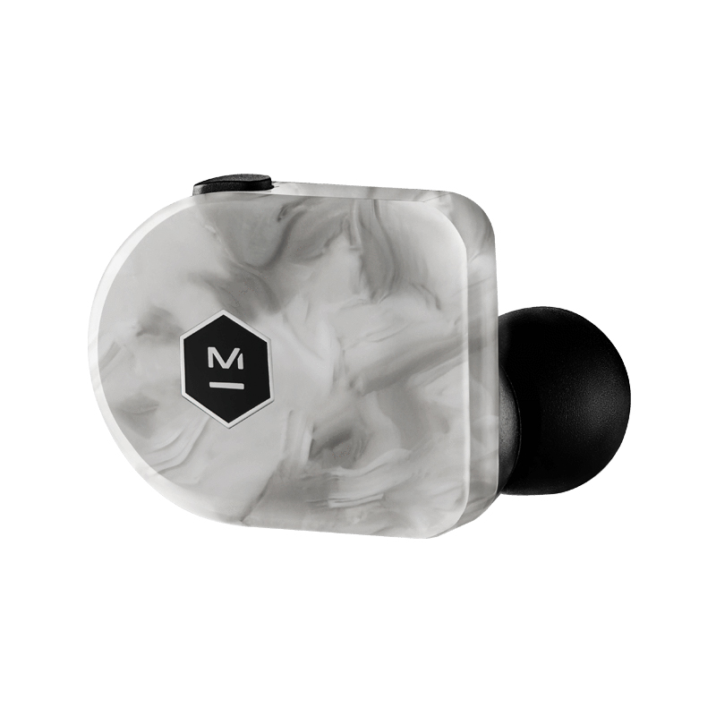 фото Беспроводные наушники mw07 plus true wireless earphones - white marble (mw07wm+) master & dynamic