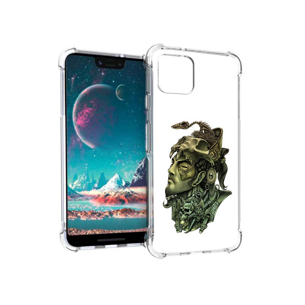 

Чехол MyPads Tocco для Google Pixel 4 бронзовый воин (PT139521.618.248), Прозрачный, Tocco