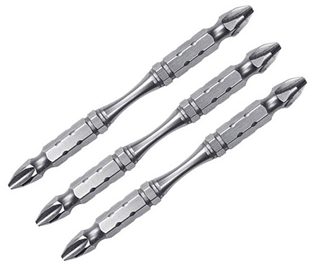 

Бита двусторонняя MAKITA Silver Torsion PH3, 110 мм, E-form (MZ), 3 шт.