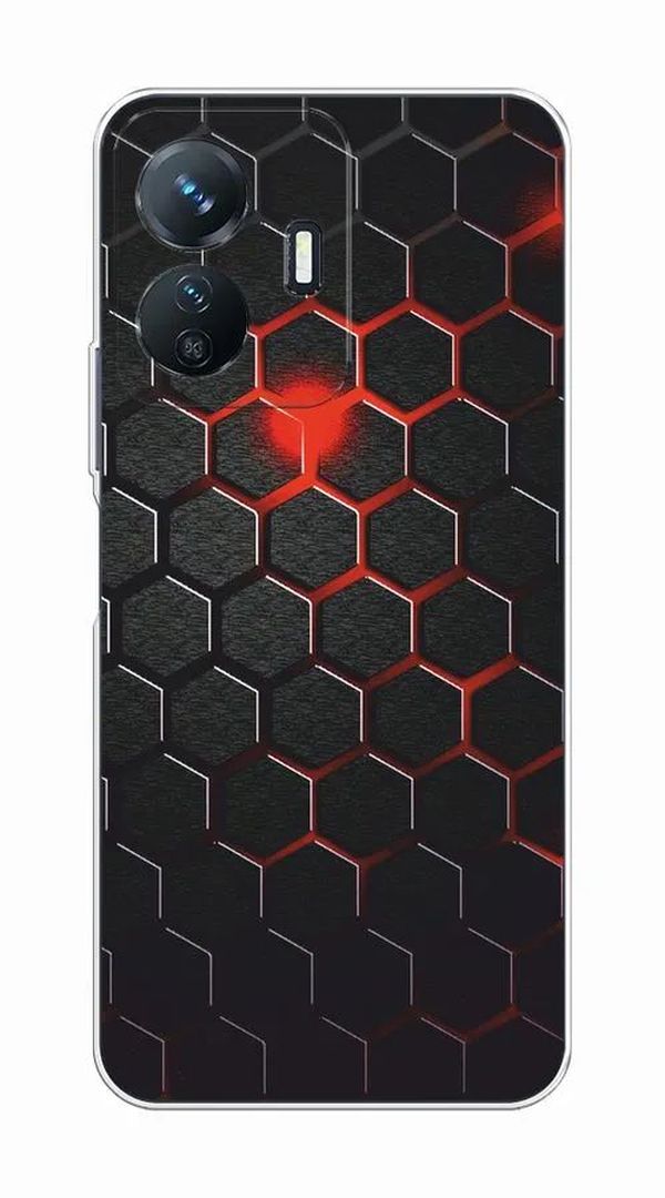 

Чехол Awog "Фон соты красные" для Vivo Y77e, Красный;черный, 267350-3