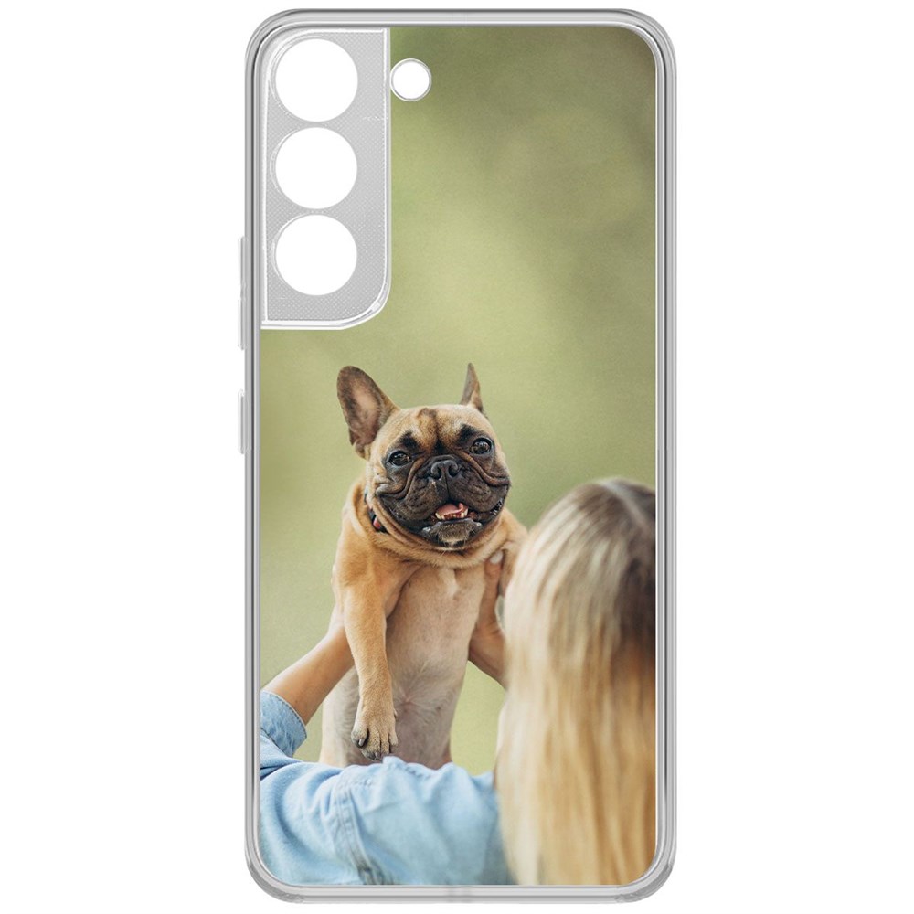 Чехол-накладка Хозяйка и бульдог для Samsung Galaxy S22