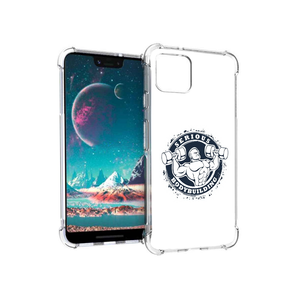 

Чехол MyPads Tocco для Google Pixel 4 бодибилдинг воля к победе (PT139521.618.231), Прозрачный, Tocco