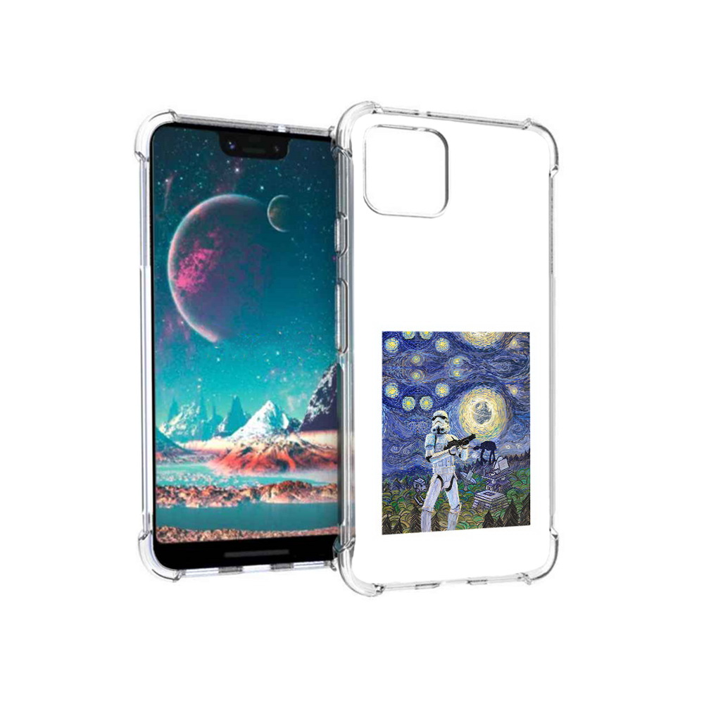 

Чехол MyPads Tocco для Google Pixel 4 star wars звездная ночь (PT139521.618.23), Прозрачный, Tocco