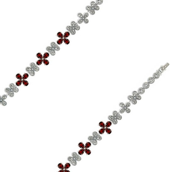 

Браслет из серебра с гранатом/марказитом р. 19 Марказит BR692-granat-mr, BR692-granat-mr