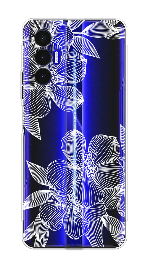 

Чехол на Tecno Pova 3 "Крокус", Белый;прозрачный, 301550-1