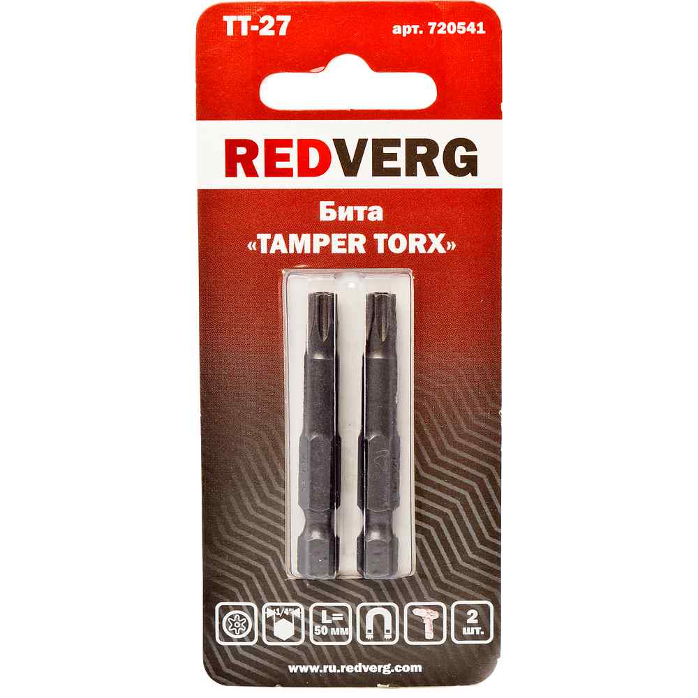 

Бита Redverg Torx Tamper 27х50 (2шт.)(720541)