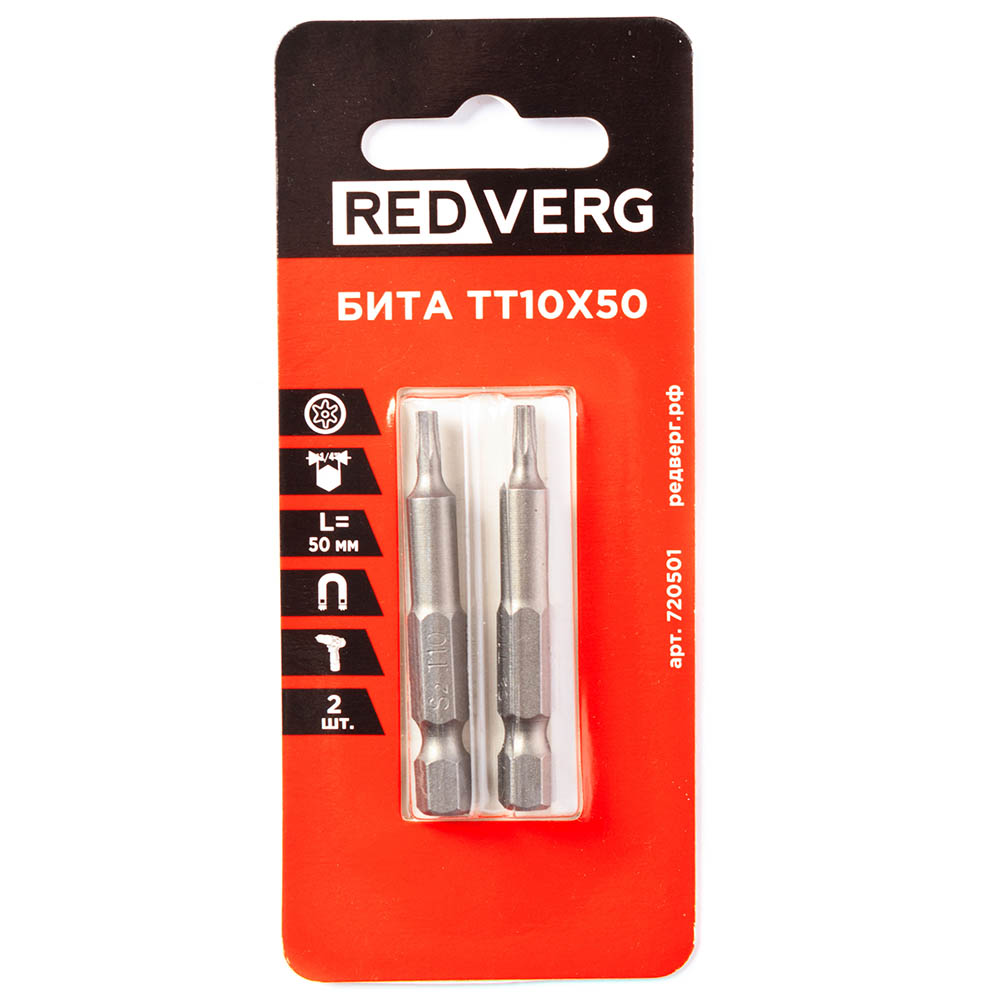 

Бита Redverg Torx Tamper 10х50 (2шт.)(720501)