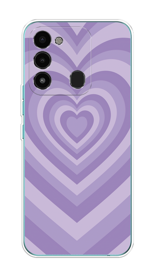 

Чехол на Tecno Spark Go 2022/8С/9 "Violet heart latte", Фиолетовый, 301250-1
