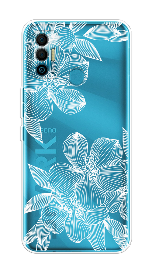 

Чехол на Tecno Spark 7 "Крокус", Белый;прозрачный, 301050-1