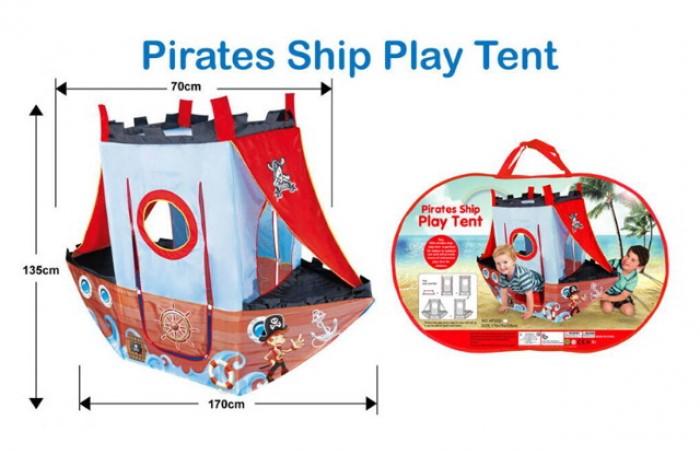 Игровая палатка WITHOUT Пиратский корабль, размер в собранном виде 170*70*135 см 1512899