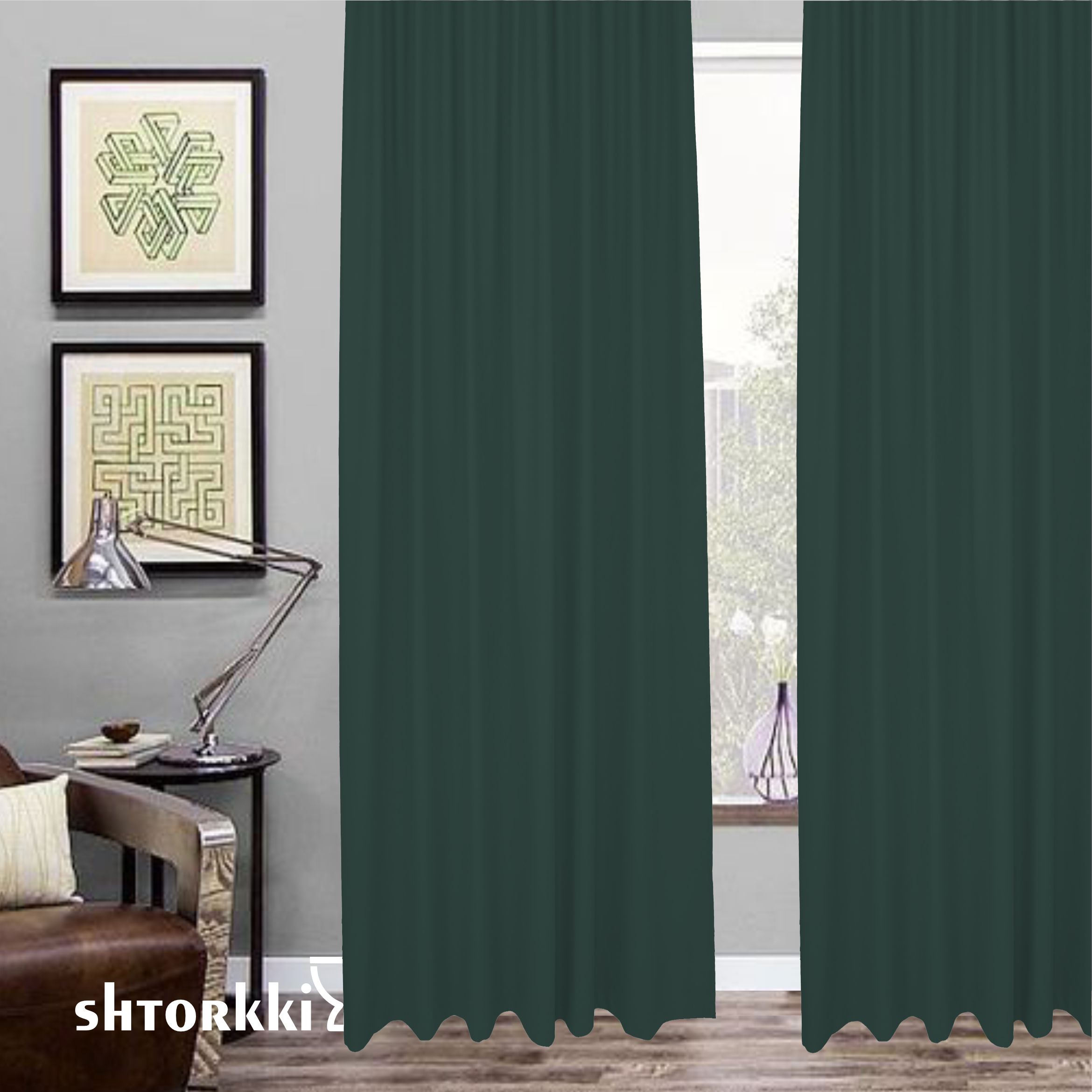 

Шторы shtorkki интерьерные блэкаут Green 190х264 см, IBL-46