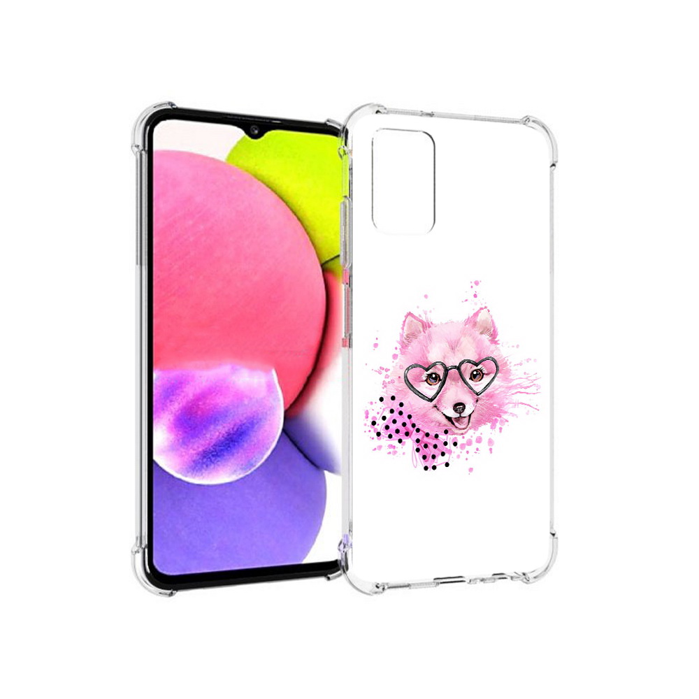 

Чехол MyPads Tocco для Samsung Galaxy A03s розовый волченок (PT162170.549.585), Прозрачный, Tocco