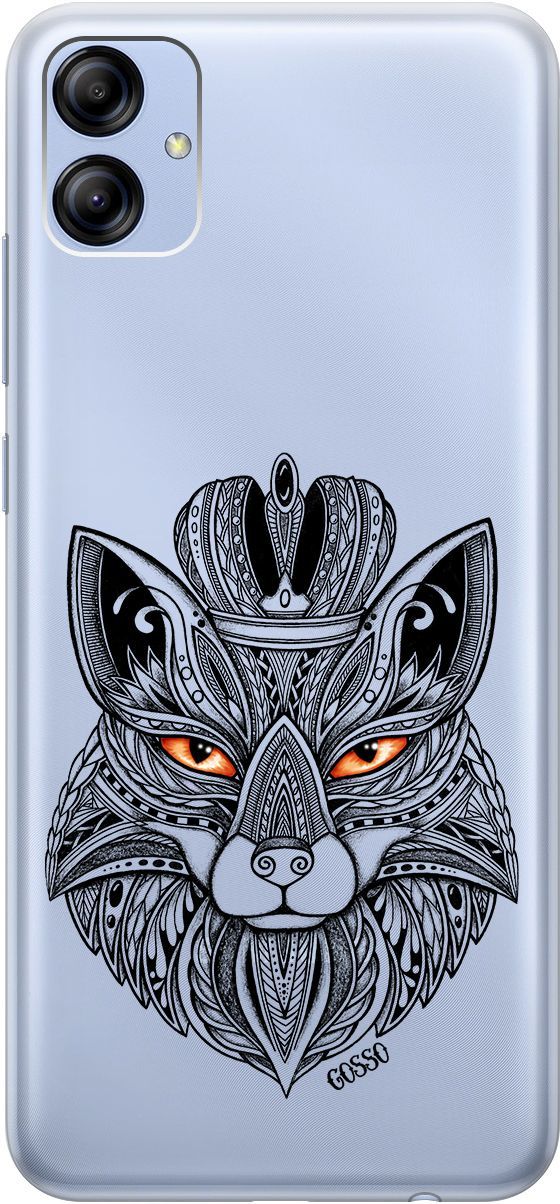 

Чехол на Samsung Galaxy A04e с 3D принтом "Fox Queen" прозрачный, Прозрачный;серый, 158471