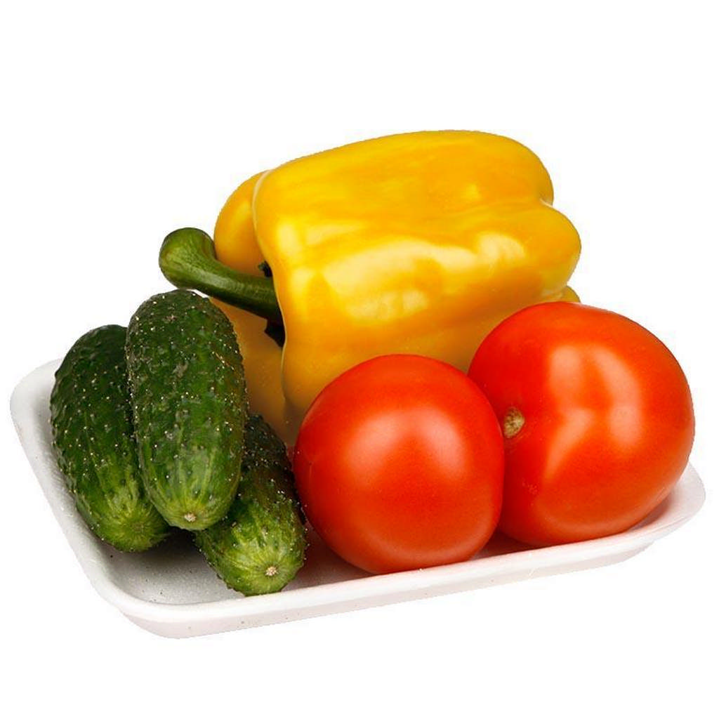 фото Набор овощной томаты, огурец среднеплодный, перец, 800 г nobrand