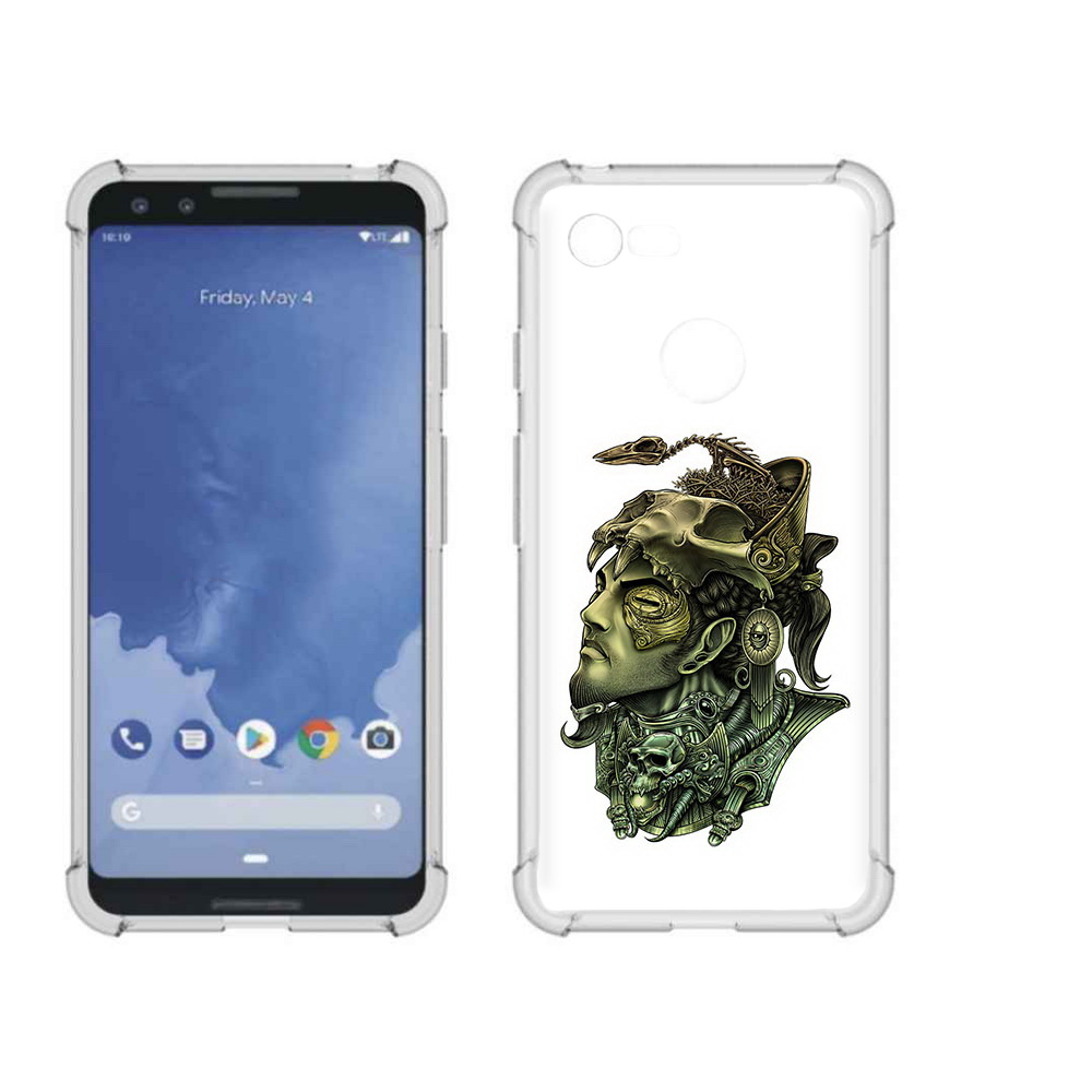

Чехол MyPads Tocco для Google Pixel 3 бронзовый воин, Прозрачный, Tocco
